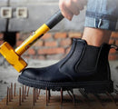 Bota Masculina de Couro Básica - Resistente a impactos