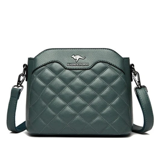 Bolsa Crossbody de Couro Macio Alta Qualidade