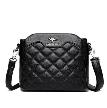 Bolsa Crossbody de Couro Macio Alta Qualidade