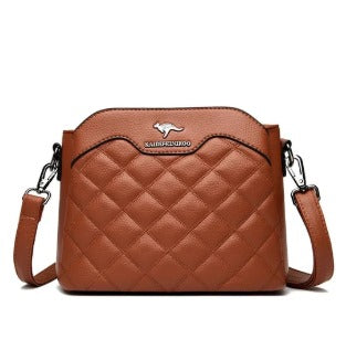 Bolsa Crossbody de Couro Macio Alta Qualidade
