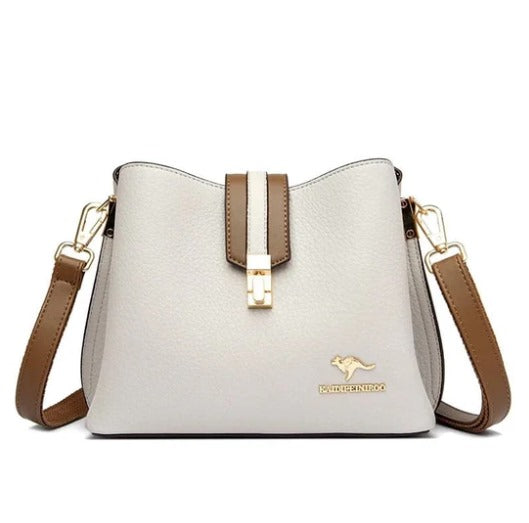 Bolsa de Couro Casual Alta Capacidade