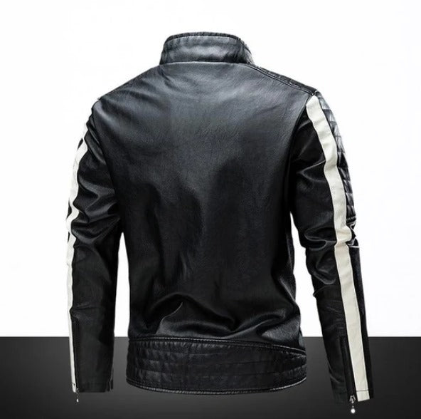 Jaqueta de Couro Masculina Vintage Elegance