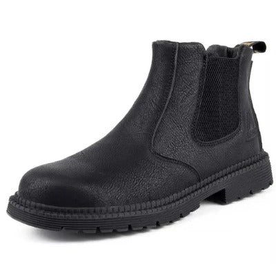 Bota Masculina de Couro Básica - Resistente a impactos